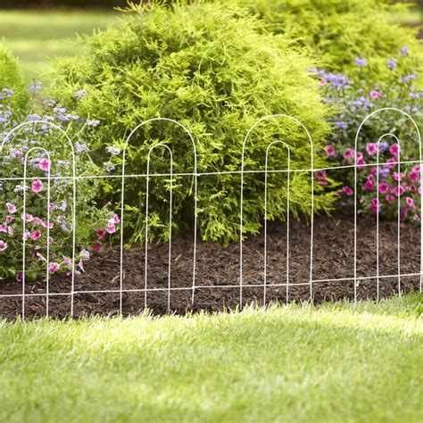 A charming Black garden fence accents your Black garden and provides protection for your flowers, vegetables and other plants. . Lowes garden fencing